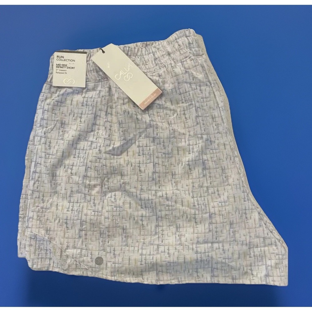 Calia Women's Blue‎ Speckled Mid Rise Infinity Shorts XXL Run Collection